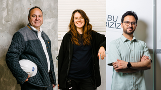 3 Personen nebeneinander